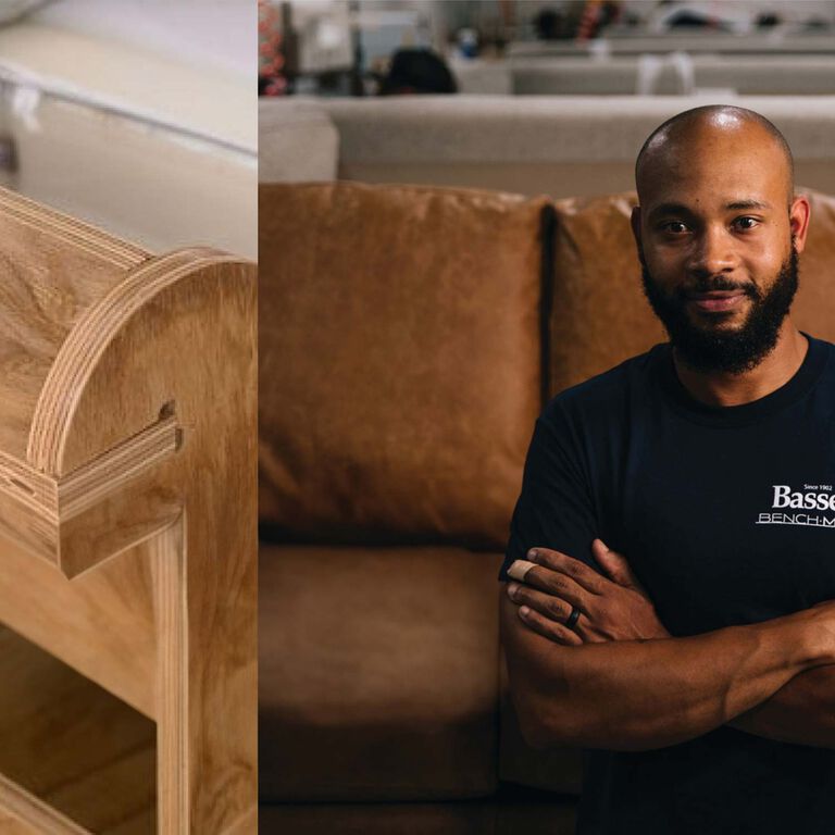 Bassett Artisan beside image with chair frame